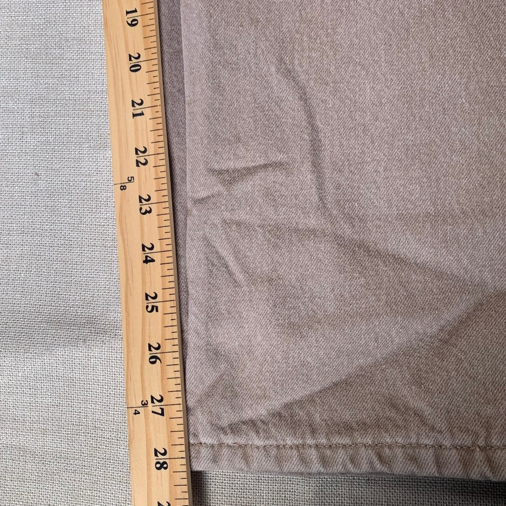 LL Bean Classic Fit Canvas Pants Lined Khaki Beige Men's Size 42x29 See Pics - Picture 6 of 12